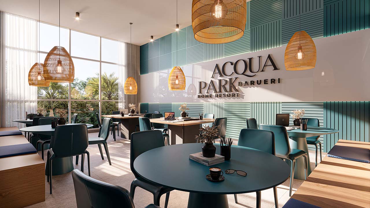 Coworking Acqua Park Barueri - Perspectiva ilustrada