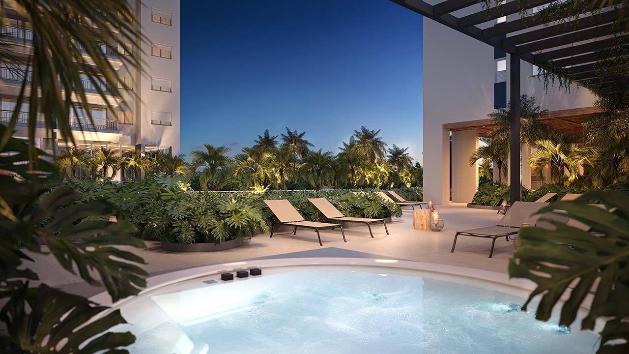 Spa com 3 jacuzzis Acqua Park Barueri - Perspectiva ilustrada